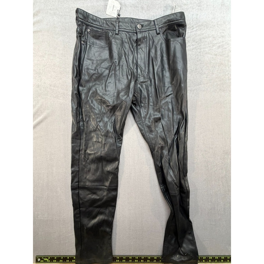 NWT Zara Women Leather Pants Size 32‎